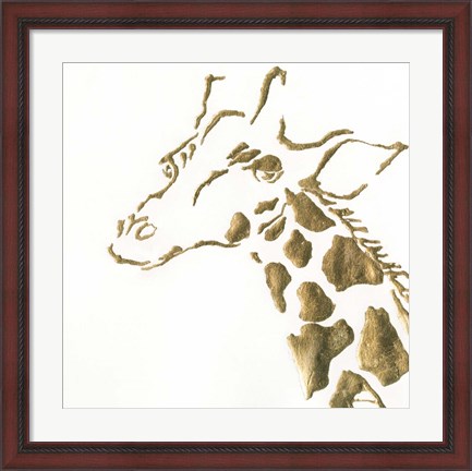 Framed Gilded Giraffe Print