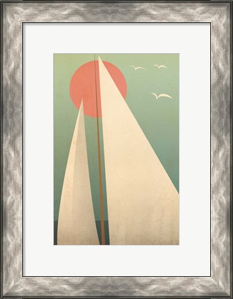 Framed Sails III Print