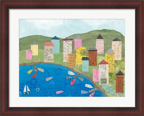 Framed Coastal Harbor III Print