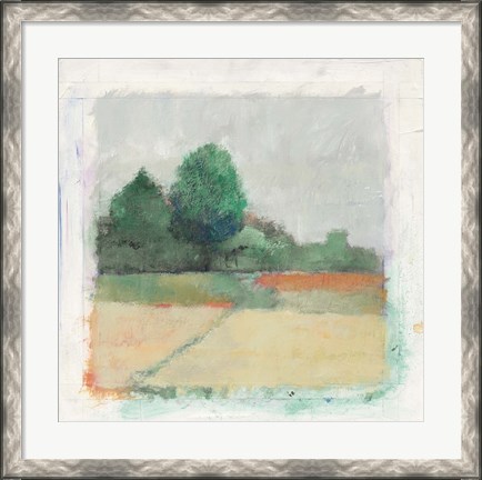 Framed Path Through the Field - Green Print