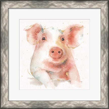 Framed Farm Friends III Print