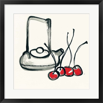 Framed Tea and Cherries Print