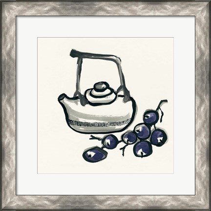 Framed Tea and Grapes Print