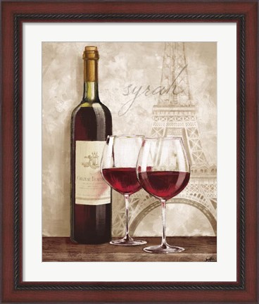 Framed Wine in Paris IV Print