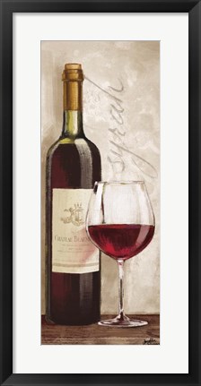 Framed Wine in Paris VI Print