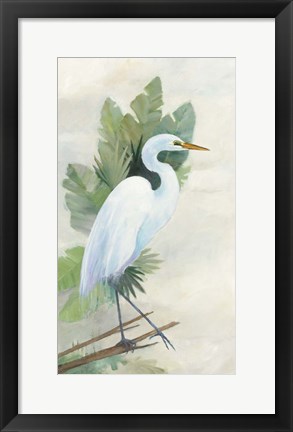 Framed Standing Egret I Print