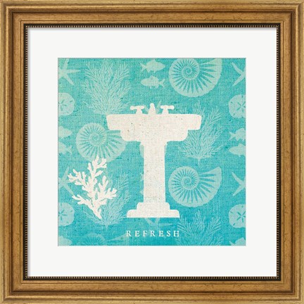 Framed Pacific Bath III Print