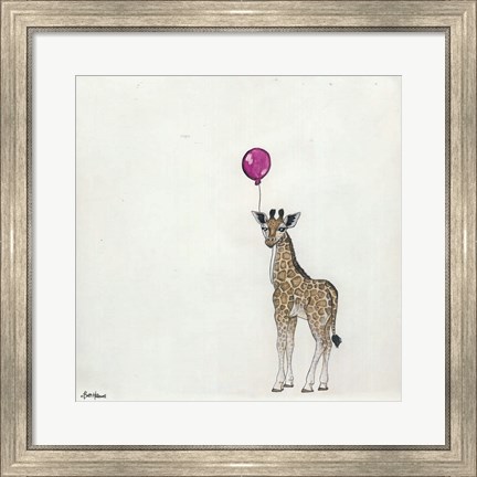 Framed Nursery Giraffe II Print