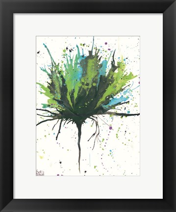 Framed Splash of Flowers III Print