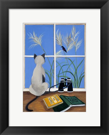 Framed Birdwatcher Print