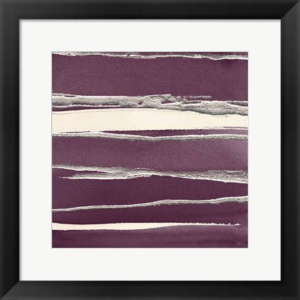Framed Silver Rose II Purple Print