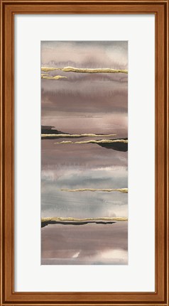 Framed Gilded Morning Fog III Gold Print