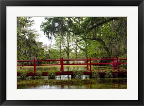 Framed Red Bridge Print