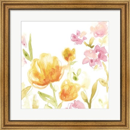 Framed Floral Song I Print