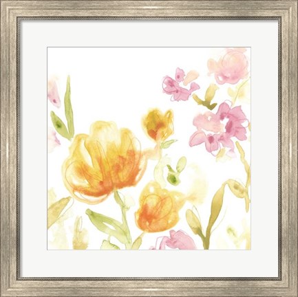 Framed Floral Song I Print