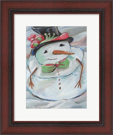 Framed Snowman Print