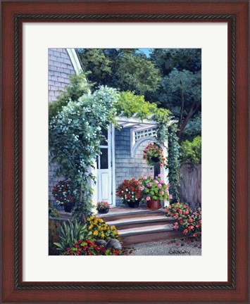 Framed Gray House Arbor Print