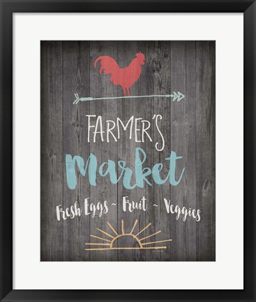 Framed Farmer&#39;s Market - Chalkboard Print