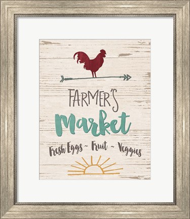 Framed Farmer&#39;s Market - Cream Print