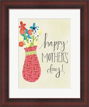 Framed Mother&#39;s Day Vase Print
