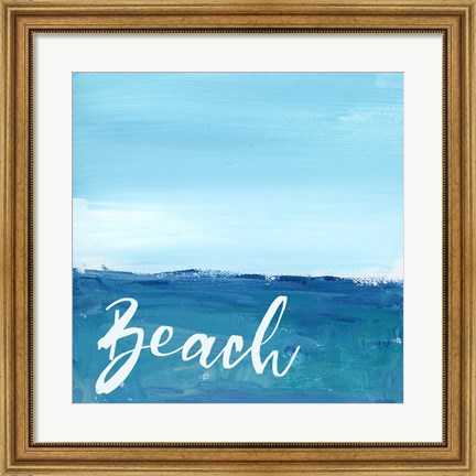 Framed Beach By the Sea Print