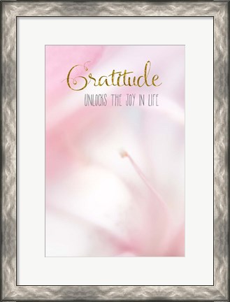 Framed Gratitude Unlocks the Joy Print