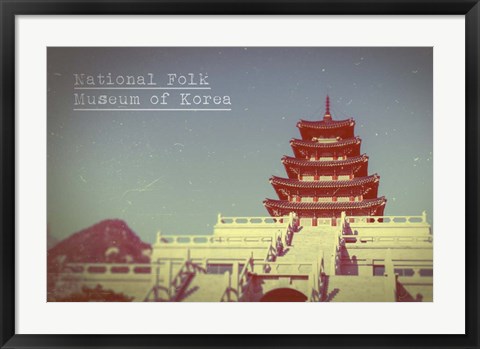Framed Vintage National Folk Museum of Korea, Asia Print