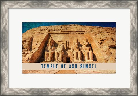 Framed Vintage Temple of Abu Simbel, Nubia, Egypt, Africa Print