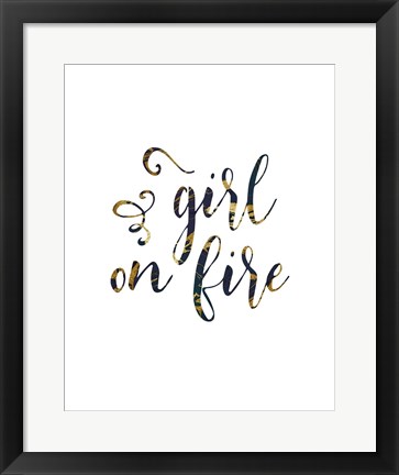 Framed Girl on Fire Print