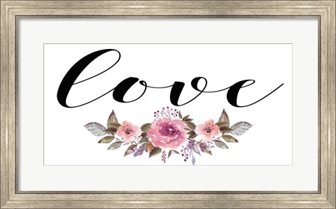 Framed Love with Floral Horizontal Print