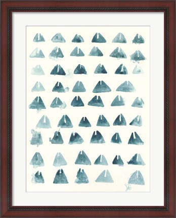 Framed Blue Batik Motif III Print