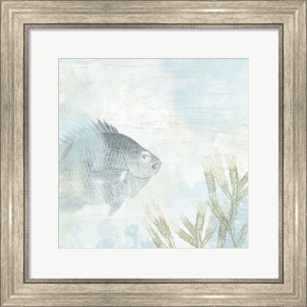 Framed Coastal Fresco I Print