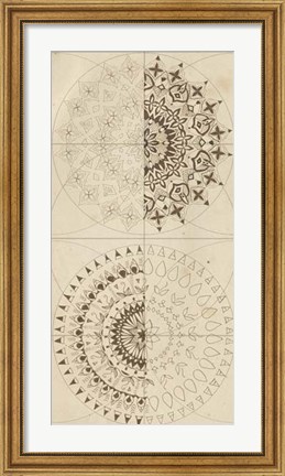 Framed Sacred Geometry Sketch III Print