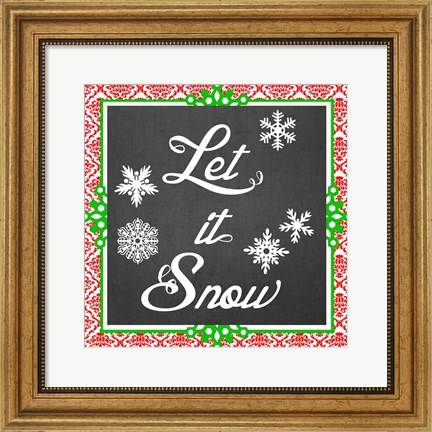 Framed Let it Snow II Print