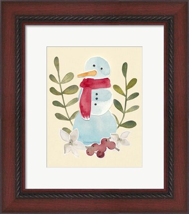 Framed Snowman Cut-out I Print