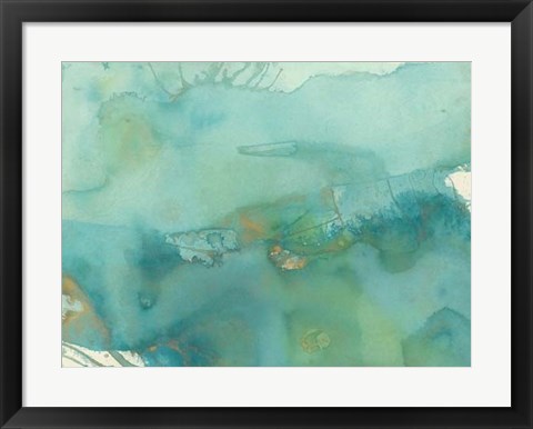 Framed Turquoise Moment III Print
