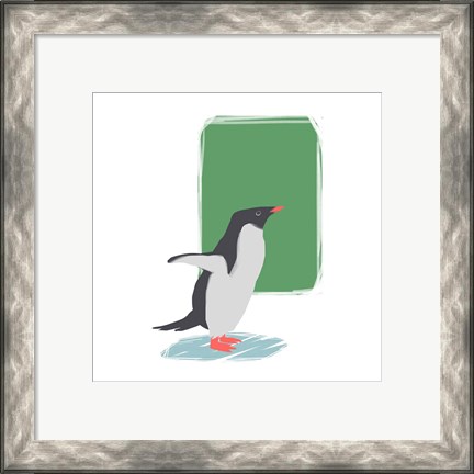 Framed Minimalist Penguin, Boys Part I Print