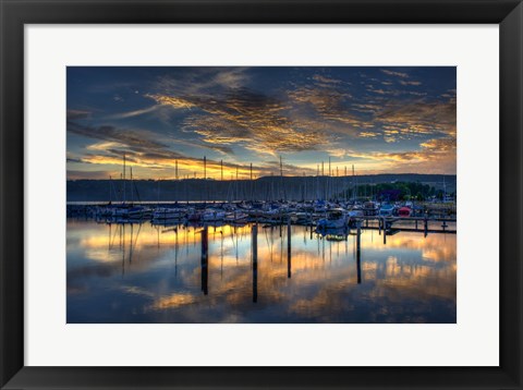 Framed Seneca Lake Sunrise Print