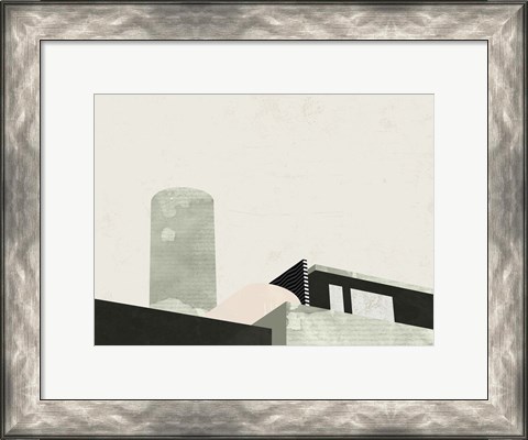 Framed Up on the Roof Print