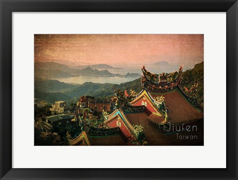 Framed Vintage Jiufen, Taiwan, Asia Print