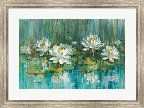 Framed Water Lily Pond Print