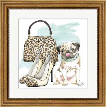 Framed Glamour Pups IV Print