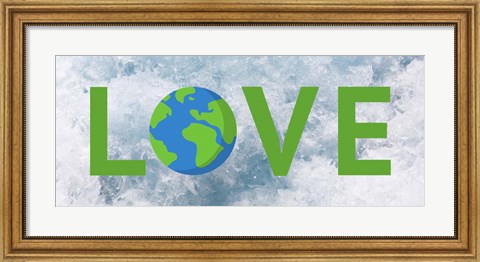 Framed Love Earth Print