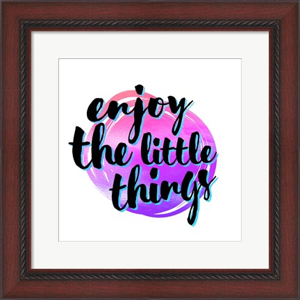 Framed Enjoy the Little Things 3 Print