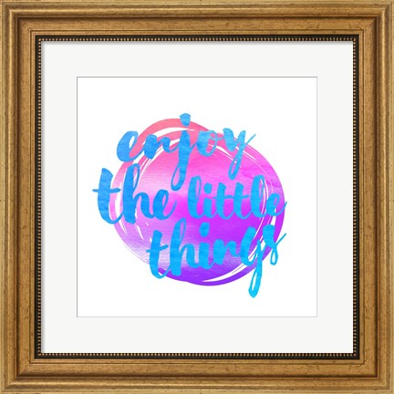 Framed Enjoy the Little Things 2 Print