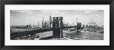 Framed Brooklyn Bridge, NYC, c.1938 Print