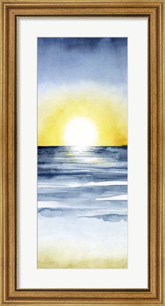 Framed Layered Sunset Triptych II Print