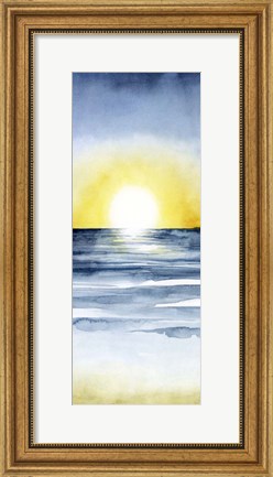 Framed Layered Sunset Triptych II Print