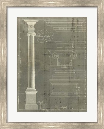 Framed Column Blueprint II Print