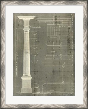Framed Column Blueprint IV Print